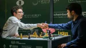 Caruana 'giải lời nguyền' trước Nakamura trong ván cờ 6 tiếng