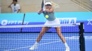 'Nữ hoàng' pickleball 19 tuổi tỏa sáng tại PPA Tour Hà Nội