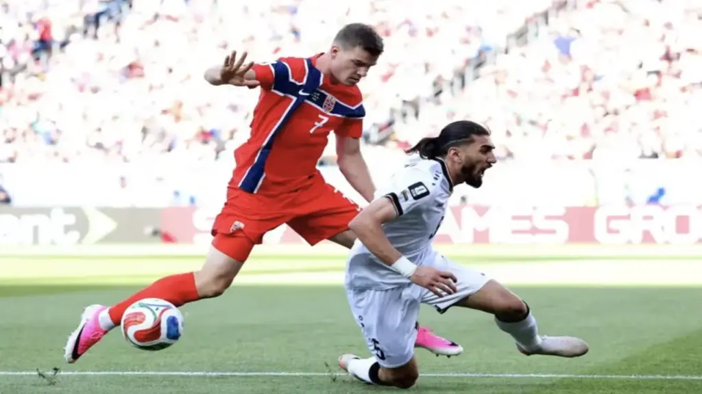 Iraq 1-2 Na Uy (Hiệp 1): Cú đúp của Haaland